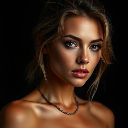 A captivating portrait photography showcasing a model with a striking pose, demonstrating Aurora Studios' skill in portrait photography.