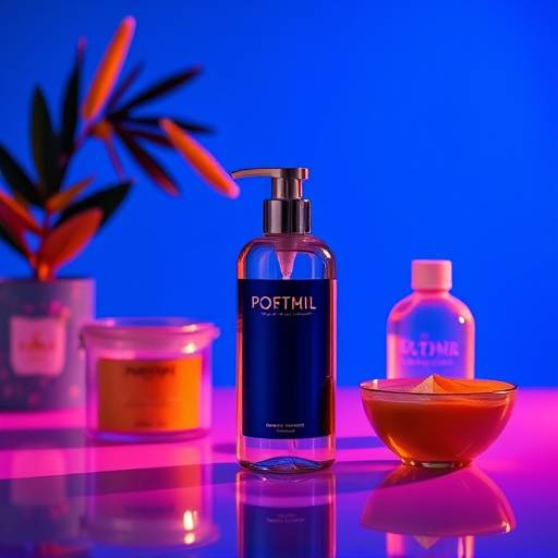 Vibrant commercial photography showcasing a product photoshoot with creative lighting and composition, exemplifying Aurora Studios' commercial photography services.